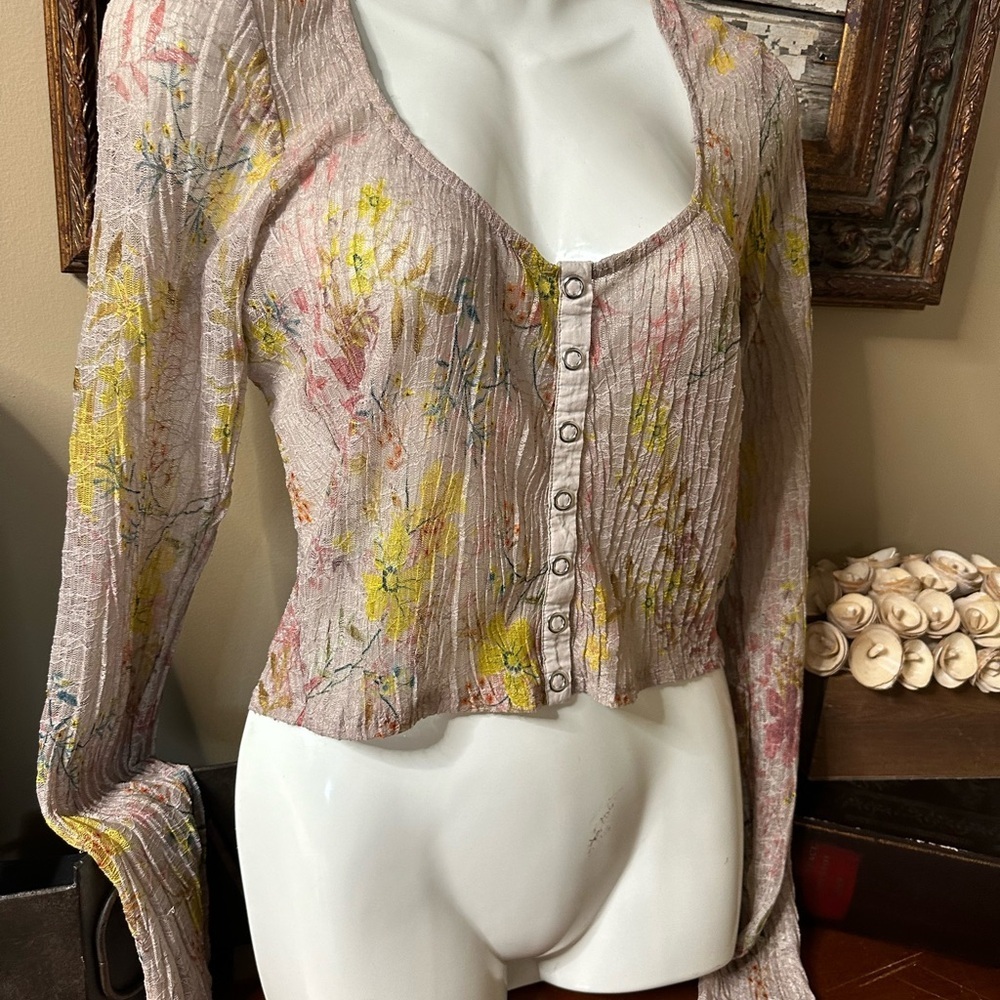 We The Free Multicolor Floral Button-Down Shirt